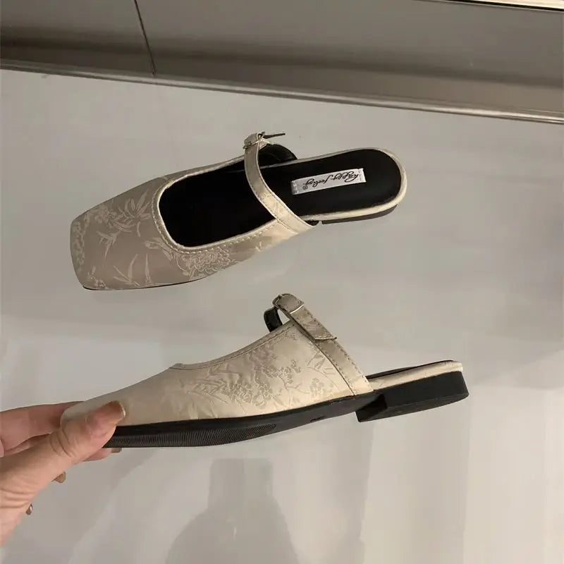 LBSFY -Women Slippers  Slip On Flats Round Toe Shallow Lazy Boat Slingback Mules Shoes Soft Warm Loafers Dress Slides Mujer
