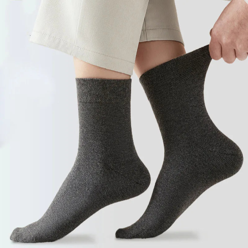Lbsfy Men's Sock Spring Summer Pure Cotton Sweat Absorption Leisure Business Thin Tube Breathable Socks Source Manufacturers Wholesale