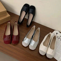 LBSFY -New Women Flats Fashion Round Toe Bow-knot Slip On Ballerinas Shoes Soft Flat Ladies Casual Dress Ballet Shoes