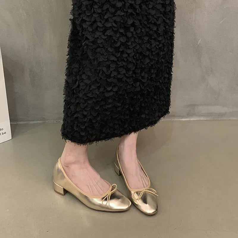 LBSFY  -Women Flat Shoes Fashion Round Toe Shallow Slip On Ladies Soft Ladies Mary Jane Ballerinas Flat Heel Casual Ballet Shoe
