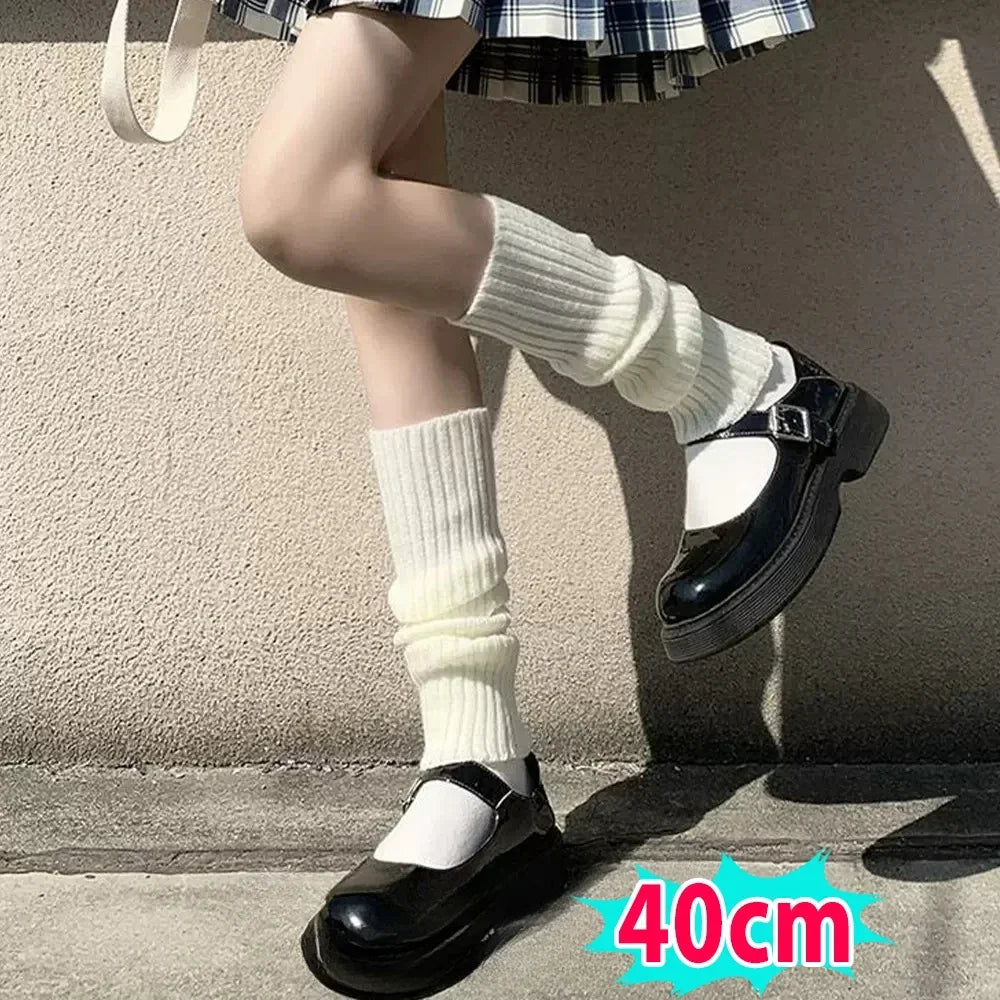Lbsfy Y2K Women's Leg Warmers Japanese Lolita Long Socks Wool Knitted Foot Cover Arm Warmer Autumn Winter Crochet Heap Sock Boot Cuffs