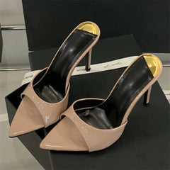 LBSFY -Summer Street Style Thin Heels Woman Slippers Sexy Pointed Toe Stripper Wedding Slides Ladies Shoes Zapatos De Mujer