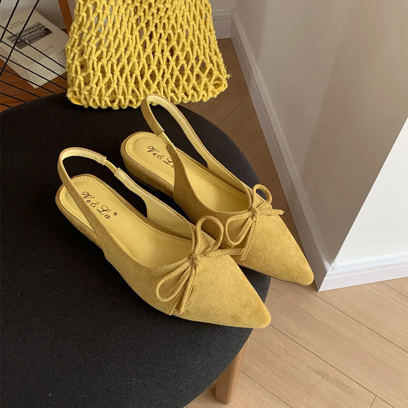 LBSFY -New Brand Women Sandals Fashion Shallow Slip On Ladies Slingback Shoes Flat Heel Outdoor Dress Mules Shoes Mujer