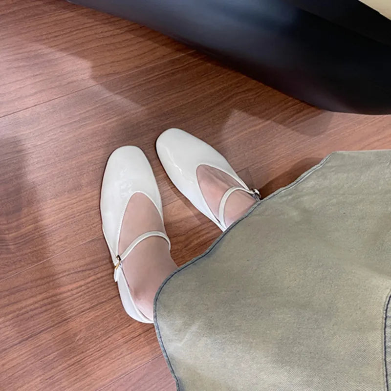 LBSFY -Autumn Women Flats Casual Ballet Shoes Fashion Round Toe Shallow Round Toe Mary Jane Soft Sole Ballerin Shoes