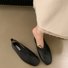 LBSFY  -Brand Women's Vintage Flats Comfortable Leather Ballet Shoes Female Soft  Dress Shoes Mujer Slip On Loafers Mujer