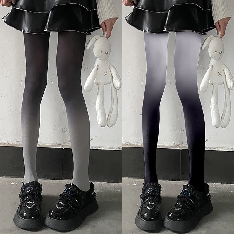 Lbsfy 80D Lolita Gradient Women Sexy Anime Stockings Cute Leggings Spring Autumn Snagging Resistance Colored Pantyhose for Girl Tights