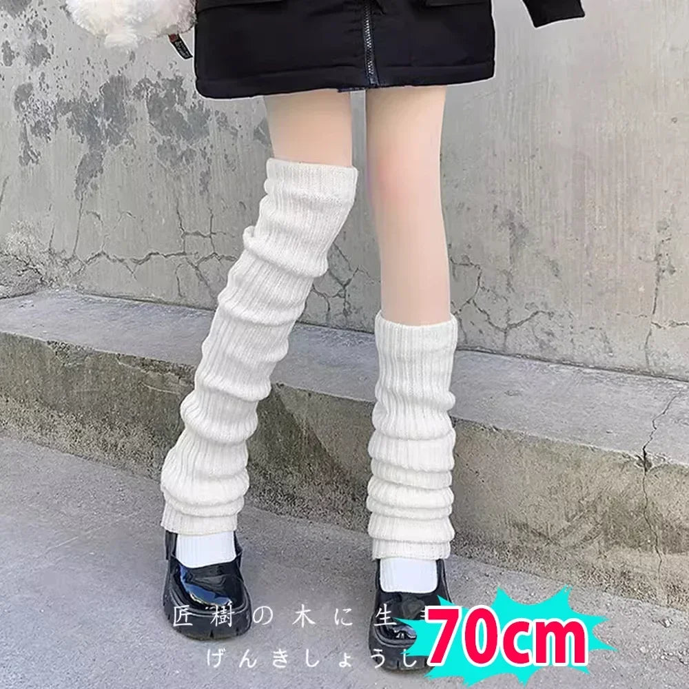 Lbsfy Y2K Women's Leg Warmers Japanese Lolita Long Socks Wool Knitted Foot Cover Arm Warmer Autumn Winter Crochet Heap Sock Boot Cuffs