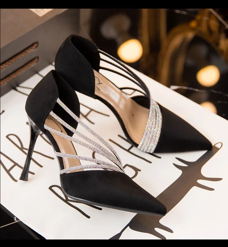 LBSFY  -  2024 New Summer Trend Wedding Shoes Bride White Heels  High Heels Rhinestone Laces Luxury Shoes  Bar Mitzvah Party Pumps