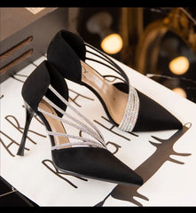 LBSFY  -  2024 New Summer Trend Wedding Shoes Bride White Heels  High Heels Rhinestone Laces Luxury Shoes  Bar Mitzvah Party Pumps