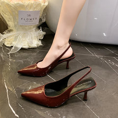 LBSFY -Summer New Pointed Toe Design Leopard Print Woman Pumps Pointed Toe Thin Low Heels Elegant Party Female Shoes Zapatos De Mujer