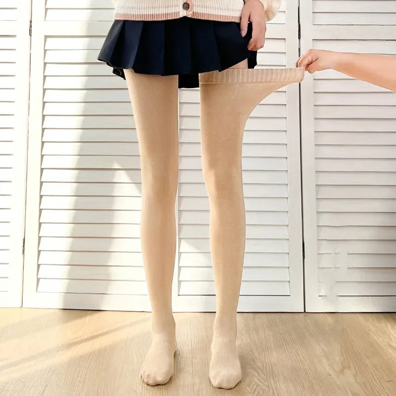 Lbsfy Black White Soild Color Long Stockings Women Over Knee Thigh High Over The Knee Stockings Lolita Ladies Warm Knee Socks