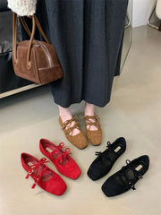 LBSFY  -  Women Ballet Flats Red 2025 New Summer Mary Janes Zapatos de Mujer Ballerina Shoes