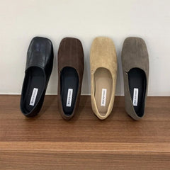 LBSFY -New Style Spring Autumn Women Flats Round Toe Shallow Elastic Band Ladies Concise Ballet Shoes Eelgant Dress Shoes Zapatos Mujer