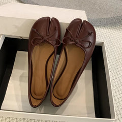 LBSFY  -   Women Split Toe Shoes Mary Janes Flats Silver Ballet Shoes Women Ballerines Femme Chaussure