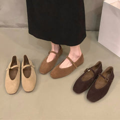 LBSFY  -   2024 Spring New Brand Women Flats Round Toe Shallow Slip On Ladies Casual Ballet Shoes Soft Leather Eelgant Dress Shoes