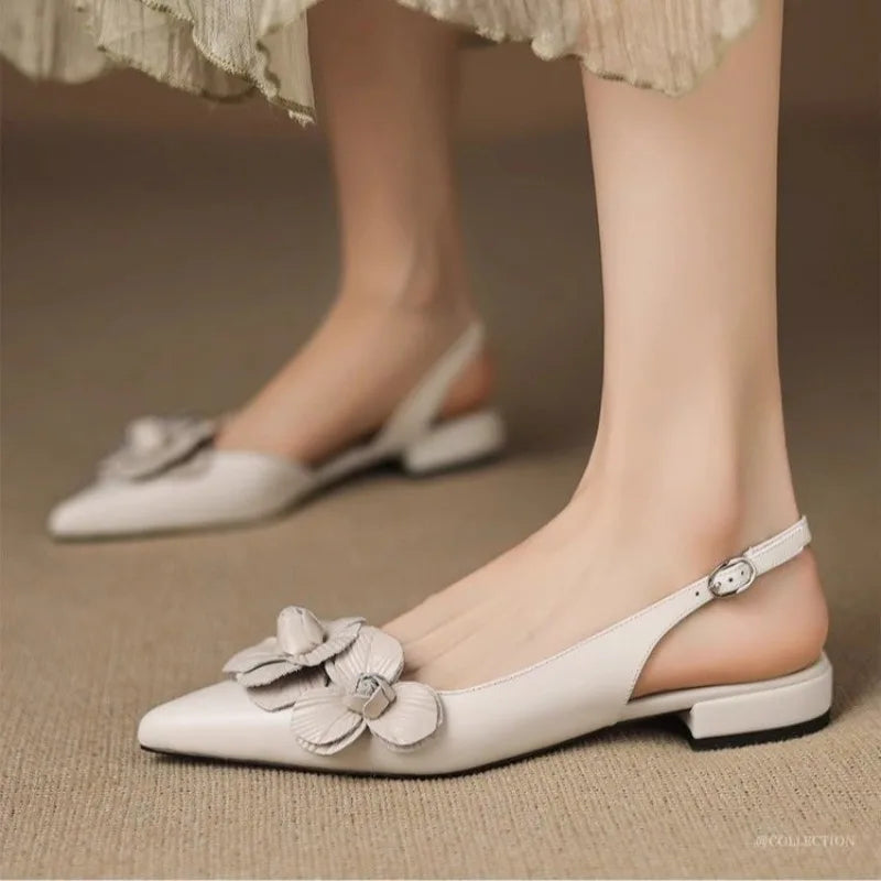 LBSFY -New Style Luxury Women's Retro Pointed Toe Decal Women's Shoes Fashion Outdoor Party High Heels Sandals Zapatos Mujer