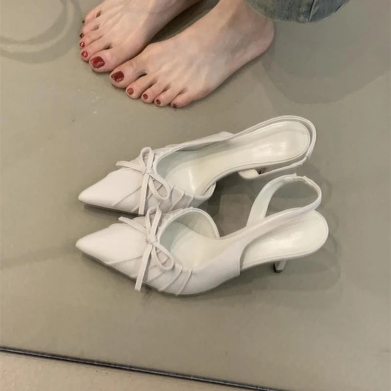 LBSFY - Summer High Heel Women Sandals Fashion Pointed Toe Singbacks Shoes Design Style Banquet Party Dress Sandalias Shoes
