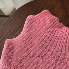 Lbsfy Women Stacking Socks Soild Color Thin Calf Long Socks Summer Autumn Vertical Stripe 스타킹d Stockings Ins Style Korean Y2k Cotton