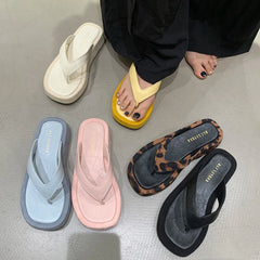 LBSFY  Summer Women Casual Clip Toe Slippers Comfort Platform Flats Beach Vacation Slides Flip Flops Shoes Zapatos De Mujer