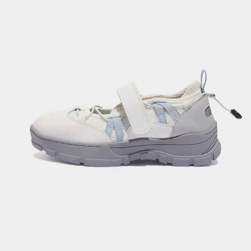 Lbsfy Retro HOOk&LOOP Thick Bottom Women Sneakers Round Toe Sport Ladies Shoes Elastic Band Design Non-Slip Tenis Femininos Shoes