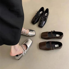 LBSFY  -Fashion Solid Color Simple Elegant Casual Flat Wear-resistant Comfortable Fashionable Women's Shoes Chaussure Femme