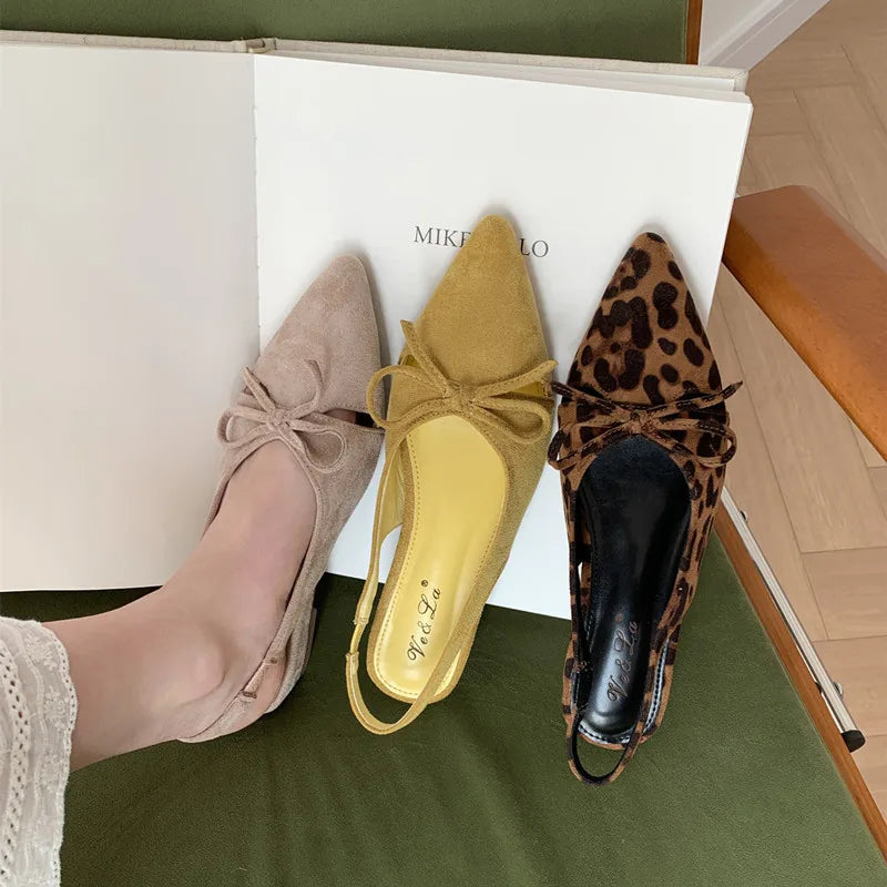 LBSFY -New Brand Women Sandals Fashion Shallow Slip On Ladies Slingback Shoes Flat Heel Outdoor Dress Mules Shoes Mujer