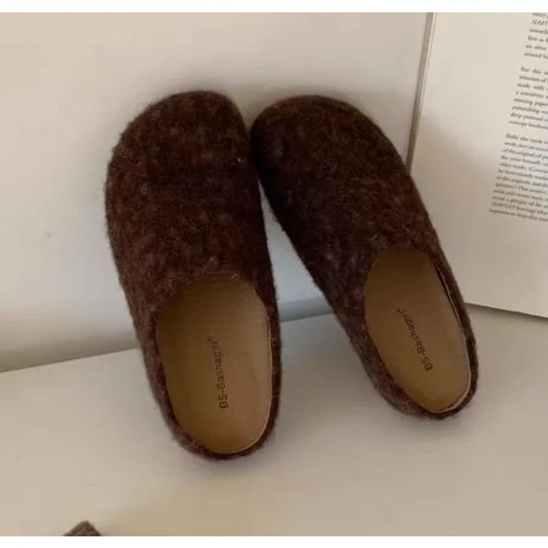 LBSFY -Winter 2026 Fashion Women's Shoes Comfortable Plush Velvet Warm Slippers Home Non-slip Lightweight Soft-soled Indoor Slippers
