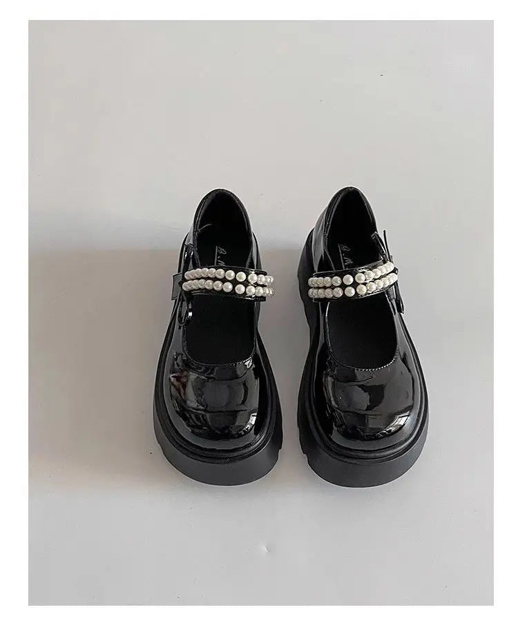 LBSFY -2025 New Fashion Retro Spring Autumn Japanese Women Mary Janes Shoes Bow Platform Single Lolita Shoes Women's Ballerinas Tacones
