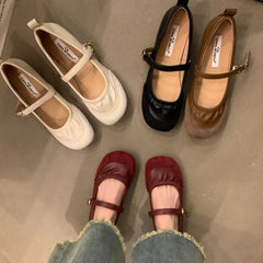 LBSFY -Silvery Women Ballet Flats Fashion Ladies Casual Soft Sole Flats Spring Women's Comfort Shallow Ballerina Shoes