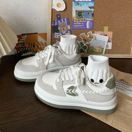 LBSFY  -  Kawaii Women Sneakers  Korean Fashion Daily Wear Patchwork Vulcanize Shoes Casual All-match Mujer Sports Shoes