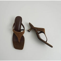 LBSFY -Summer Fashion Women Clip Toe Slippers Comfort Low Heel Slides Shoes Ladies Casual Dress Street Style Sandalis