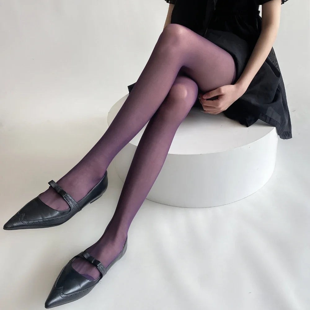 Lbsfy Blue Green Ultra-thin Nylon Thigh High Stockings Pantyhoses Women Sexy Women Tights Velvet Sexy Lingeries Hosiery Body Stockings