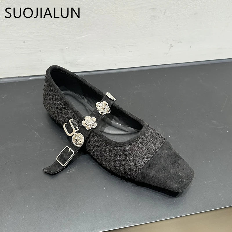 LBSFY  -  Spring New Brand Women Flat Shoes Fashion Mix Color Ladies Elegant Mary Jane Shoes Round Toe Shallow Slip On Boat Shoe