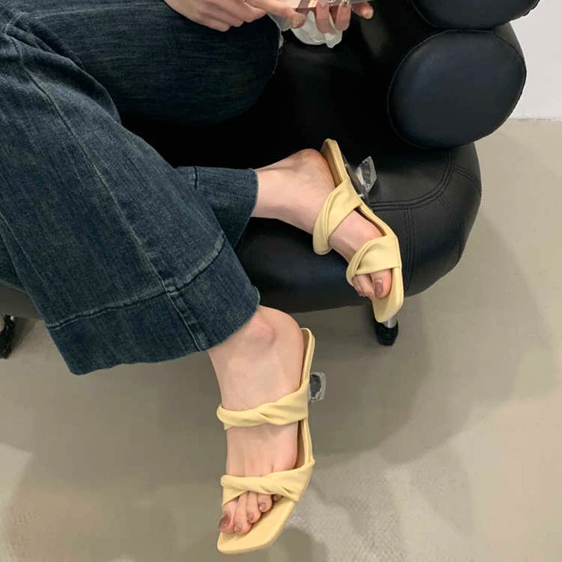 LBSFY  -Summer Fashion Clear Strange High Heels Women Slippers Open Toe Shoes Ladies Casaul Party Dress Slides