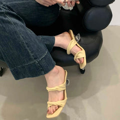 LBSFY  -Summer Fashion Clear Strange High Heels Women Slippers Open Toe Shoes Ladies Casaul Party Dress Slides