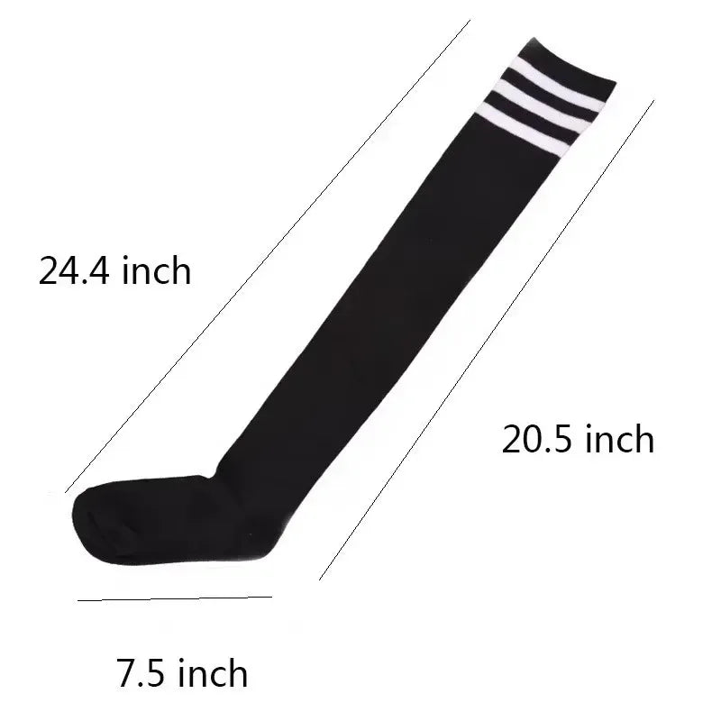 Lbsfy Black White Striped Long Socks Women Thigh High Socks Over The Knee Stockings Japanese Lolita Ladies Girls Knee High Socks