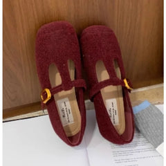 LBSFY -New Style Fashion Women's Flats Round Toe Slip On Ladies Elegant Mary Jane Shoes Soft Flat Heel Outdoor Dress Ballerin Shoes