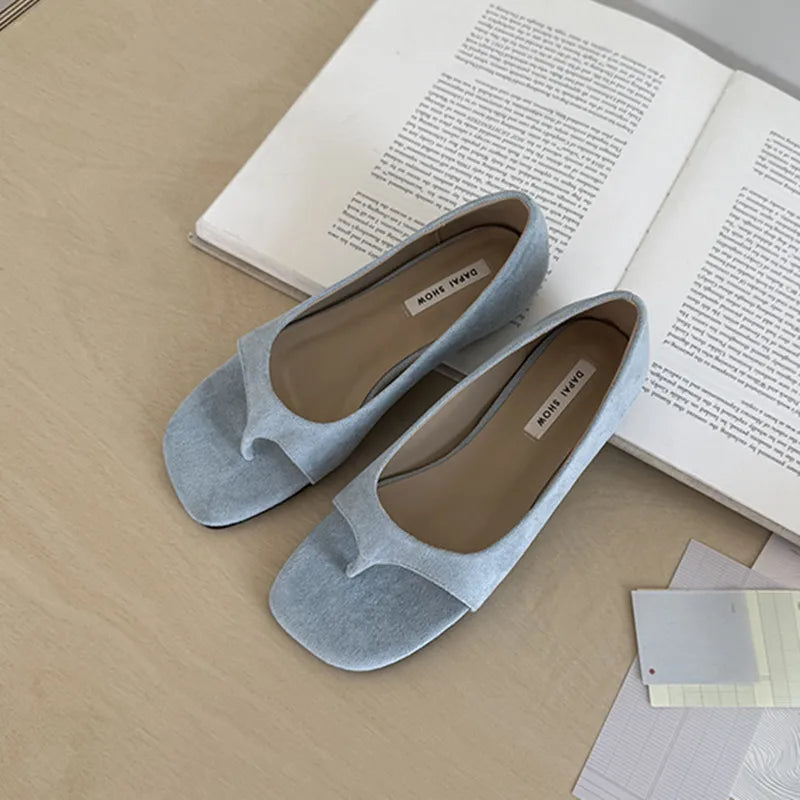 LBSFY -Summer Women's Flip-Flop Slip-On Flats Open Toe Soft Sandals Comfortable Casual Female Ballerinas Shoes Mujer