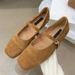 LBSFY -2025 Spring Women Flat Shoes Round Toe Casual Shallow Slip On Soft Leather Eelgant Ladies Ballet Shoes Zapatos De Mujer