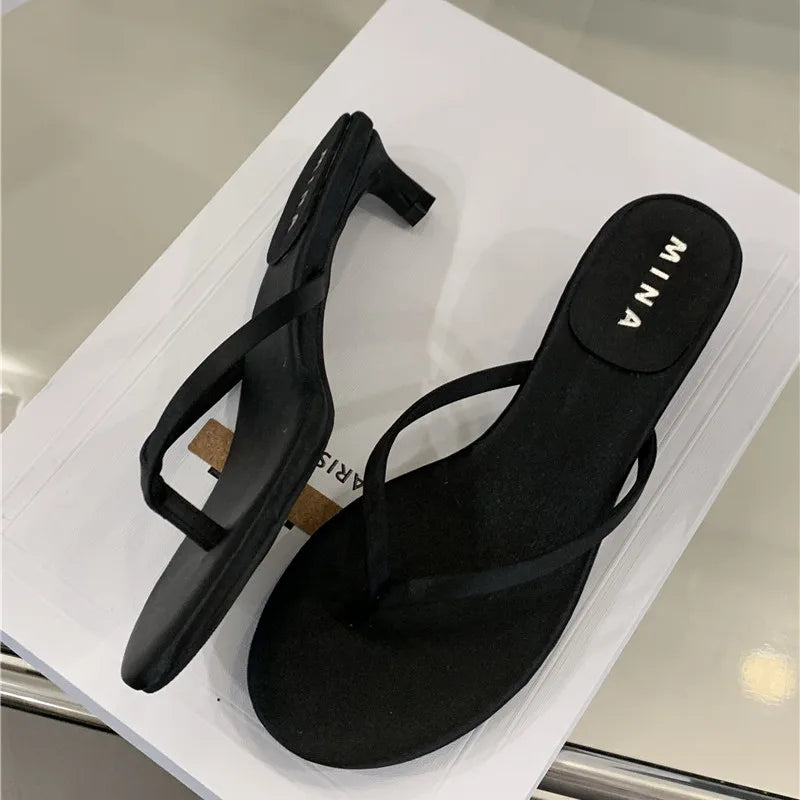 LBSFY -Summer New Brand Women Slipper Fashion Narrow Band Ladies Casual Slides Outdoor Dress Flat Heel Vacation Sandal
