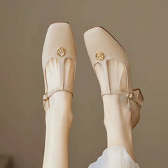LBSFY -Plus Size 35-42 New Female Mary Janes Pumps Fashion Bowknot Thick High Heels Pumps Women Party Office Shoes Woman