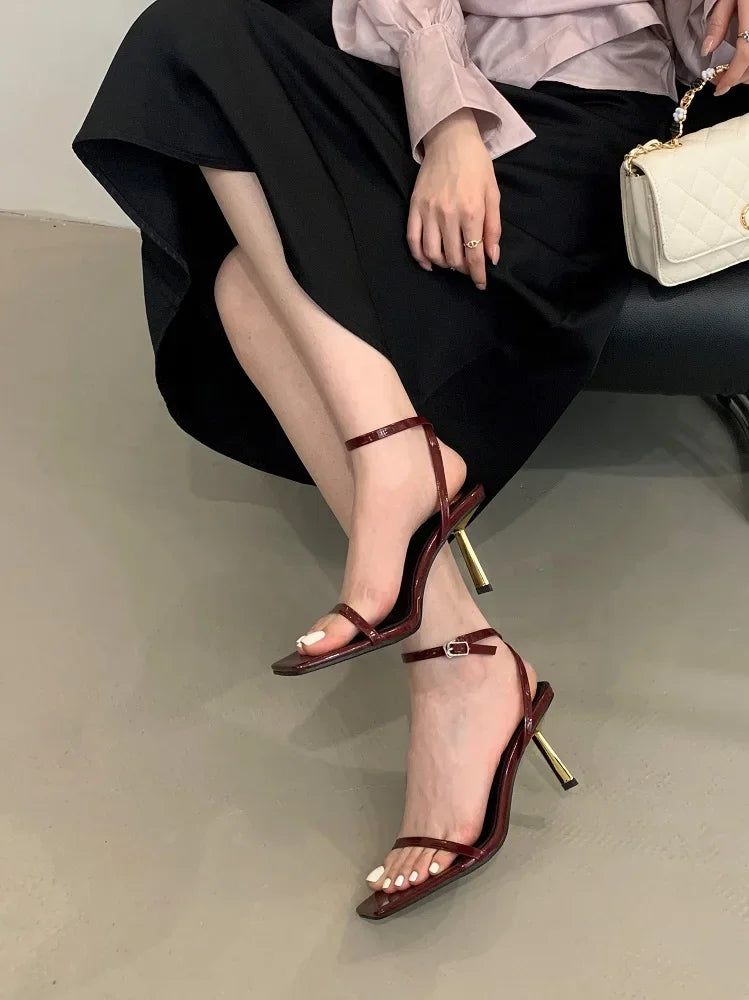 LBSFY -Spring New Leopard Print Women Slipper Pointed Toe Thin Low Heel Sandal Ladies Mules Shoes Zapatos Mujer