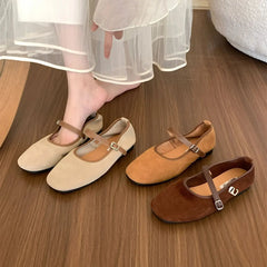 LBSFY  -  New Brand Women Flats Round Toe Shallow Slip On Ladies Casual Ballet Shoes Soft Leather Eelgant Dress Shoes Mujer