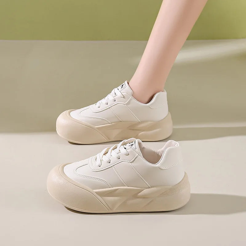 LBSFY  -  Korean Big Head Fashion Casual Women's Vulcanize Shoes Spring Autumn New Designer Platform Increase Sports Shoes Female