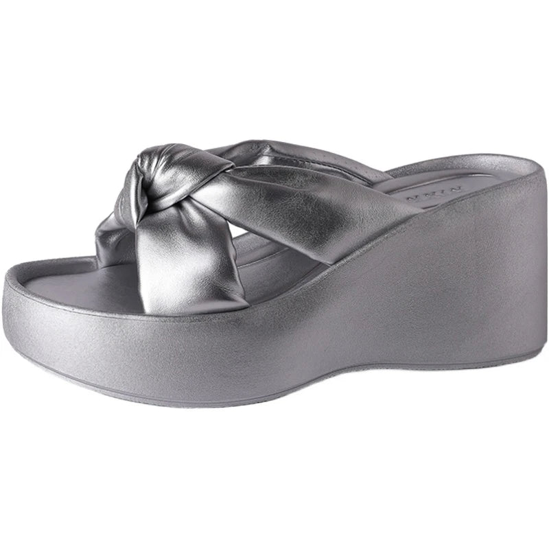 LBSFY  Summer Flip Flop Comfort Wedges Heel Women Slippers Shoes Casaul Beach Vacation Clip Toe Slides