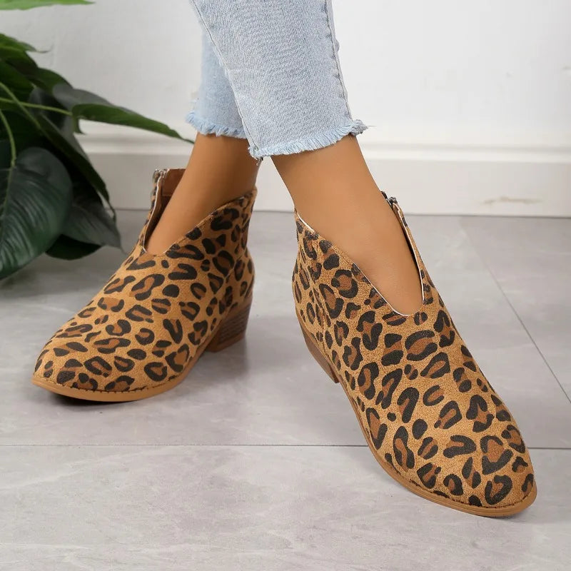 LBSFY -Autumn/winter New Boots Female Side Ankle Boots Female Low Heel Low Tube Student College Style Female  Women Shoes Women Boots
