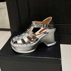 LBSFY  -  Fashion Sandals Women's New High Quality True Leather Thick Sole Roman Sandals Modern Summer Open Women's Shoes