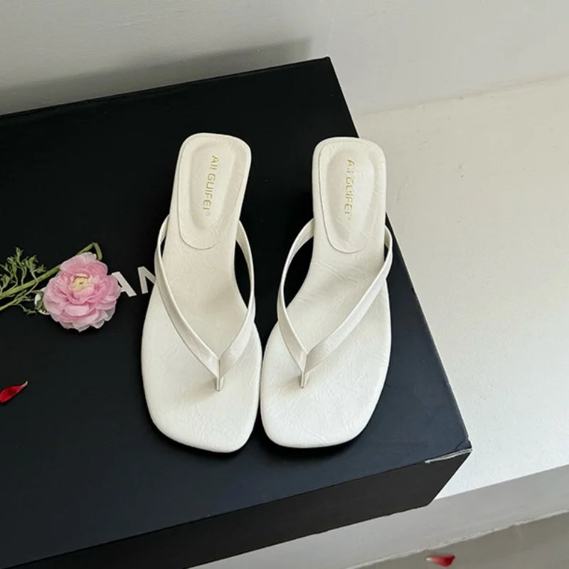 LBSFY -Brand Women Slippers High Heels Sandals Sexy Open Toe Party Wedding Summer Shoes Woman Soft Outdoor Slides Beach F