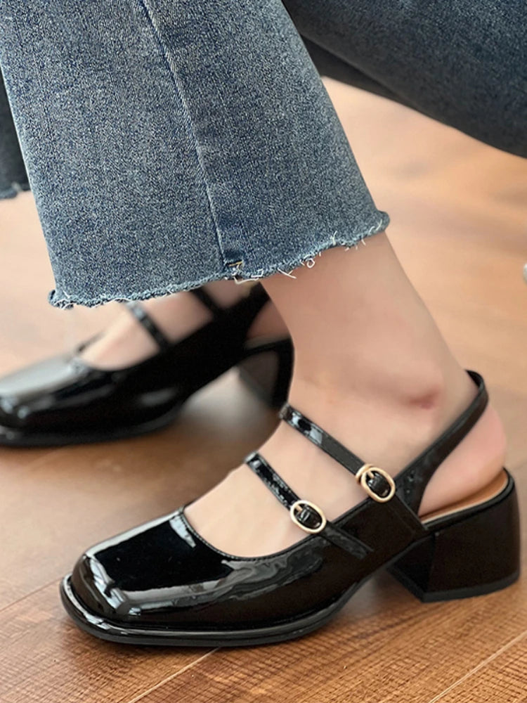 LBSFY   -  Casual Pure Color Sandals Woman Party Design 2024 Summer Basic Non Slip Elegant Beach Shoes Ladies Hollow Out Slim Shoes Chic