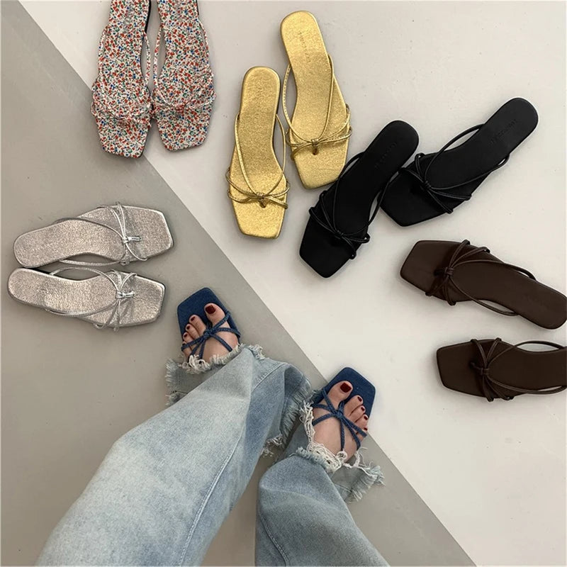 LBSFY  - 2024 Summer Designer Women Slippers Fashion Casaul Clip Toe Sandals Ladies Comfortable Beach Vacation Slides Shoes